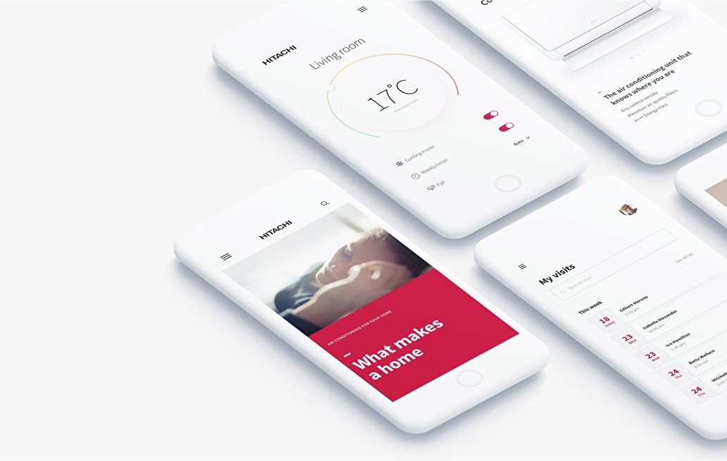 A brand's web project showcasing content in various mobile-format.