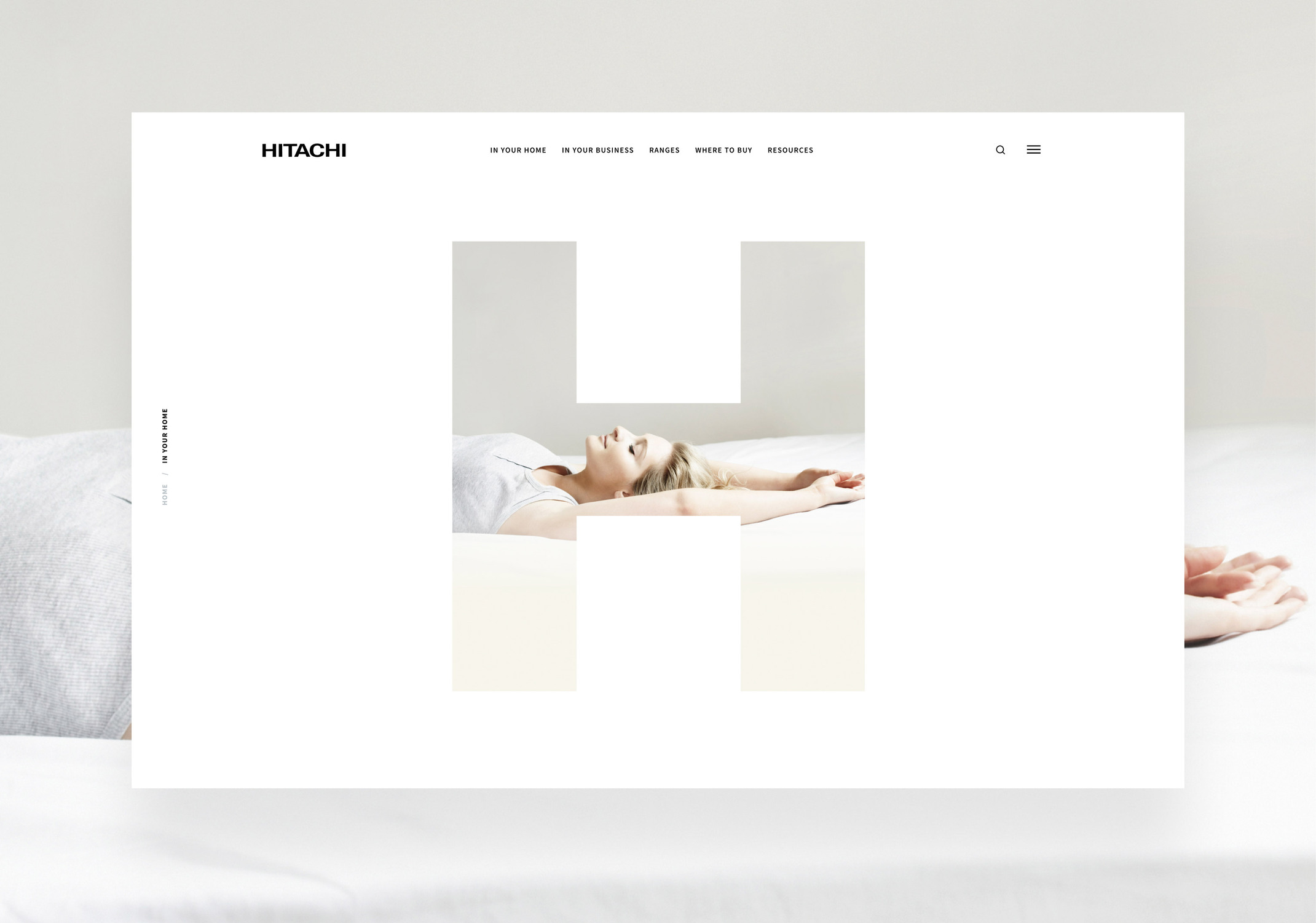UI Design for Hitachi website.