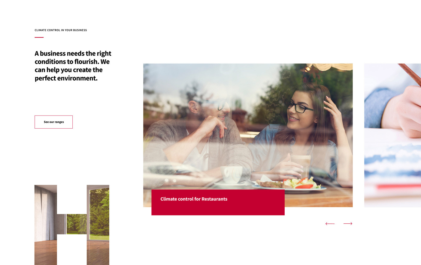 Hitachi web slider design for desktop.