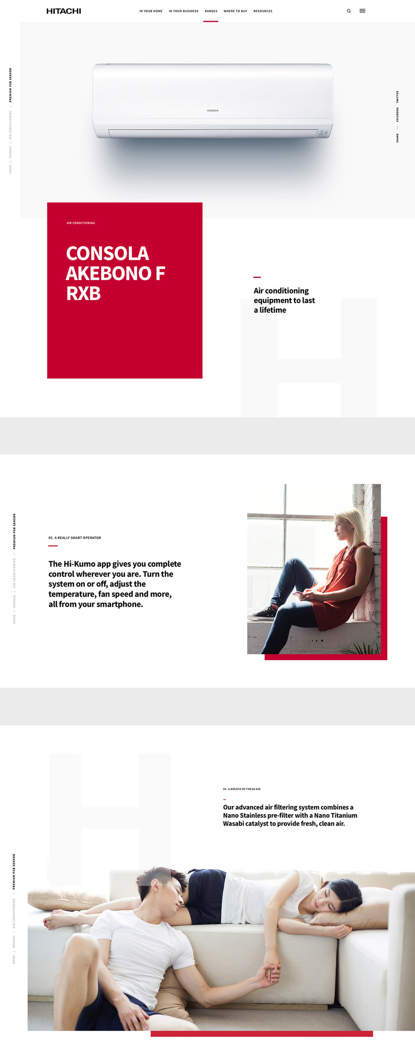 Examples of how it works the modular design in different sections.