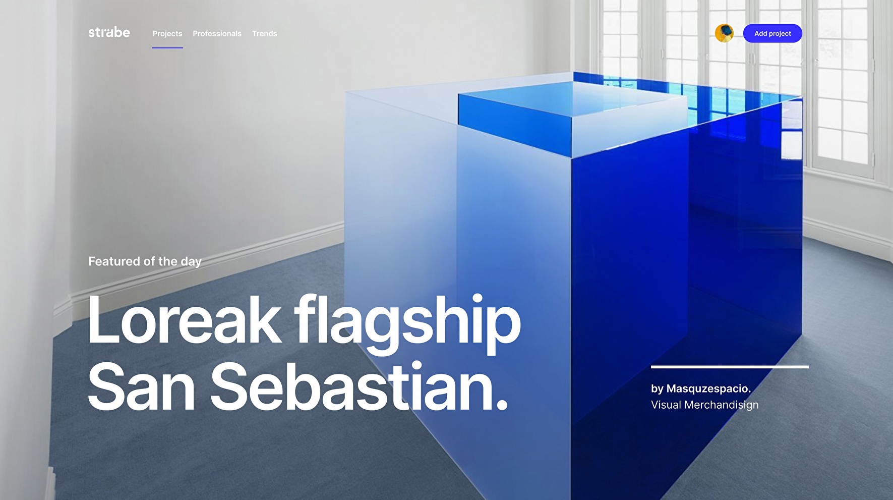 Página de inicio práctica para el usuario.