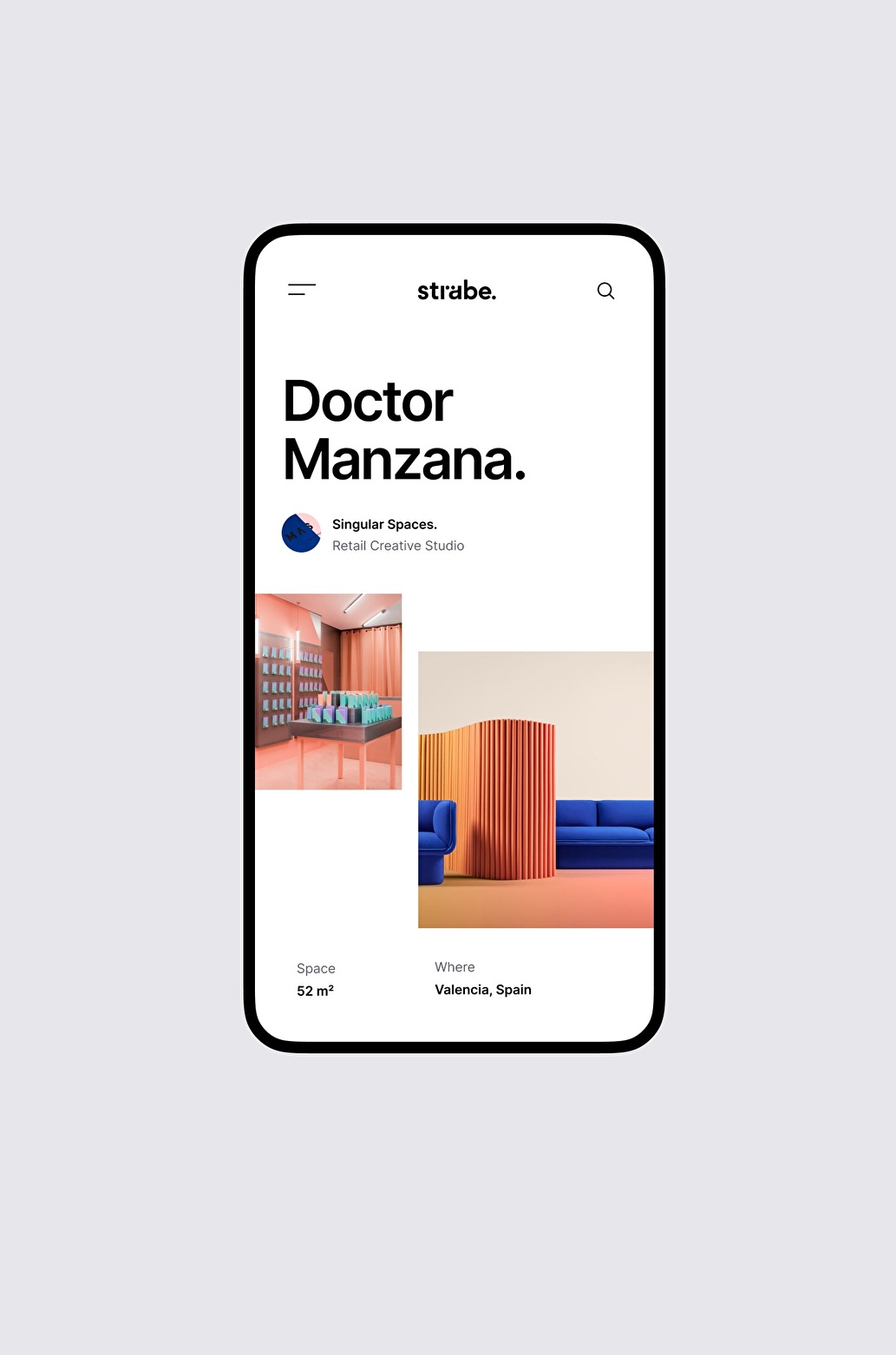 Pantallas del diseño de la app de perfil de usuario. 