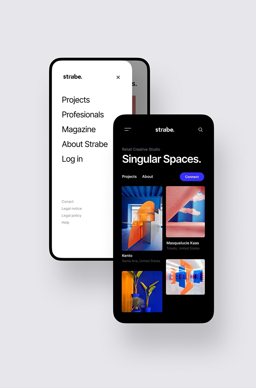Capturas de pantalla de la interfaz de usuario.