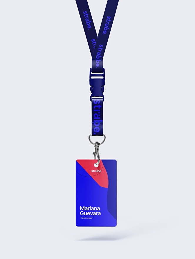 Implementación de la identidad visual en Lanyard.